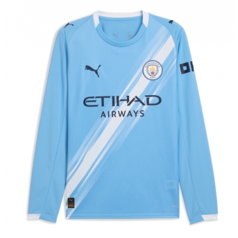 Manchester City Tricou Fotbal Replică 2025-26 Barbati Acasa Mâneci Lungi